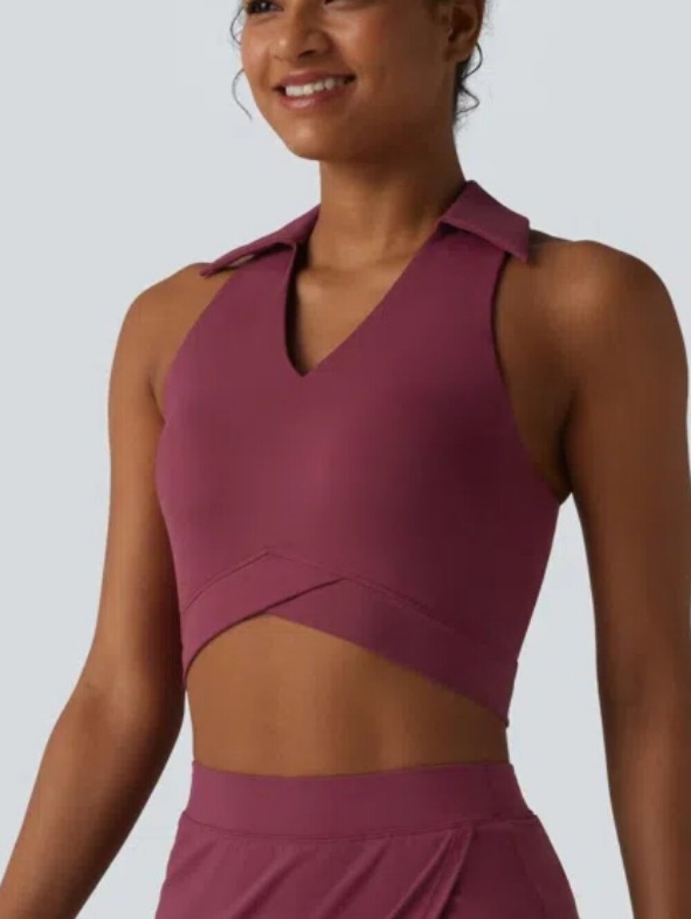 Halara Softly Zero Airy Cropped Tank Top Built-In Bra Size Large NWT